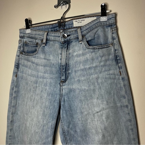 Rag & Bone Nina High Rise Ankle Cigarette Light Wash Comfy Stretchy Jeans - Picture 3 of 12